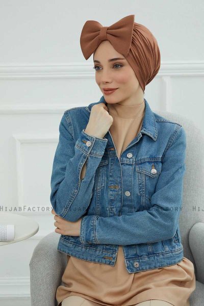 Julia - Caramel Baumwolle Turban