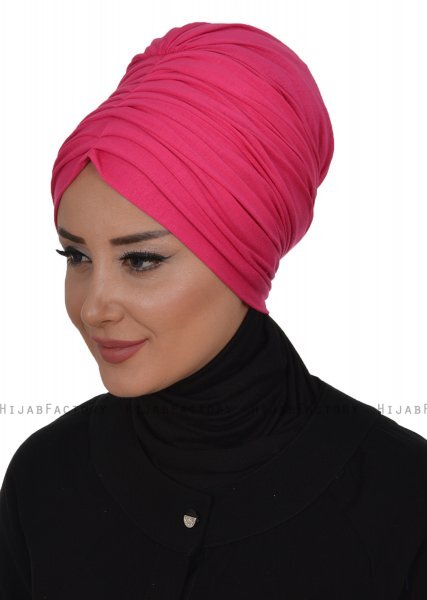 Wilma - Fuchsie Baumwolle Turban - Ayse Turban