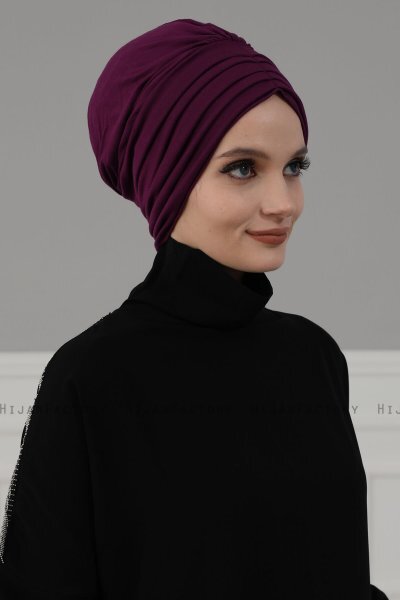 Wilma - Lila Baumwolle Turban - Ayse Turban