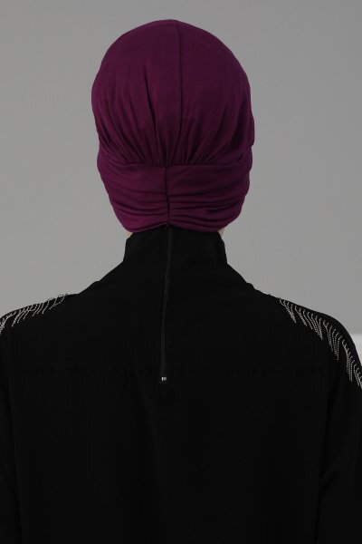 Wilma - Lila Baumwolle Turban - Ayse Turban