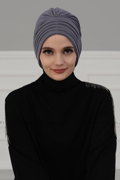 Wilma - Grau Baumwolle Turban - Ayse Turban
