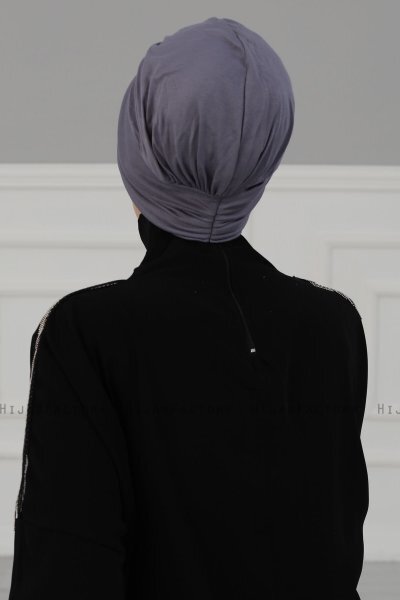Wilma - Grau Baumwolle Turban - Ayse Turban