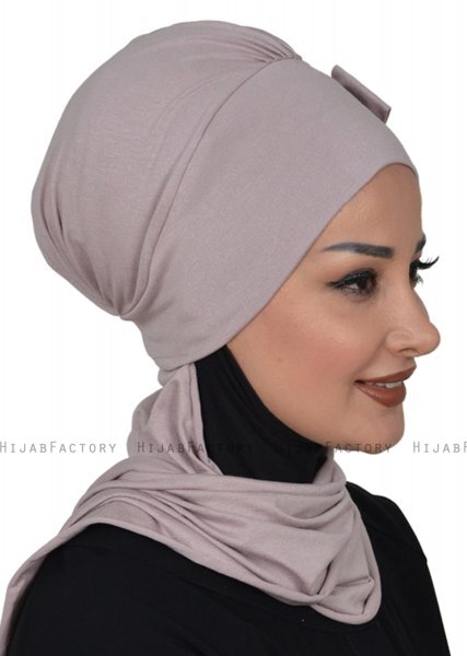 Bianca - Taupe Baumwolle Turban