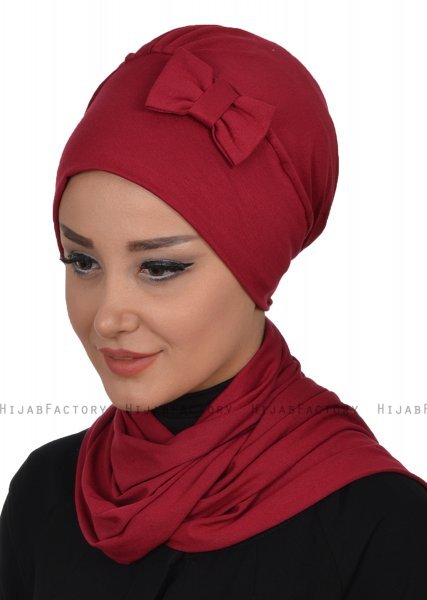 Bianca - Bordeaux Baumwolle Turban
