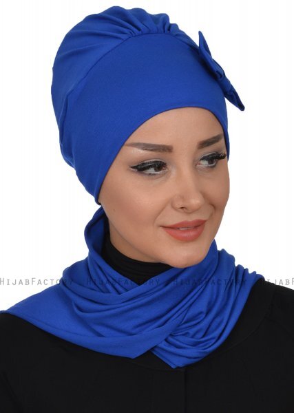 Bianca - Blau Baumwolle Turban