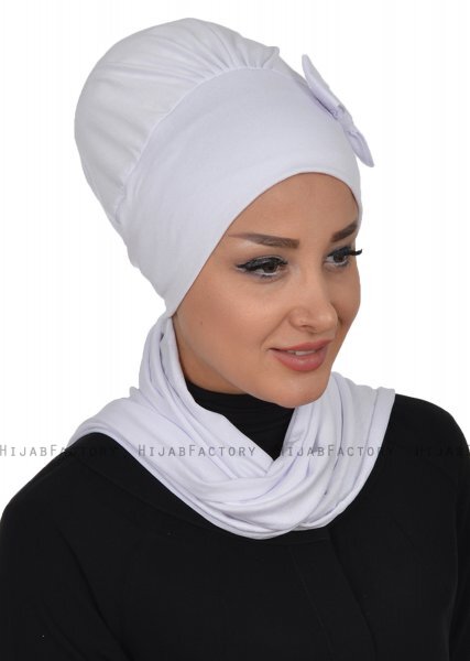 Bianca - Weiß Baumwolle Turban