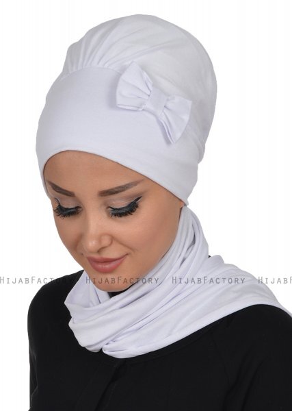 Bianca - Weiß Baumwolle Turban