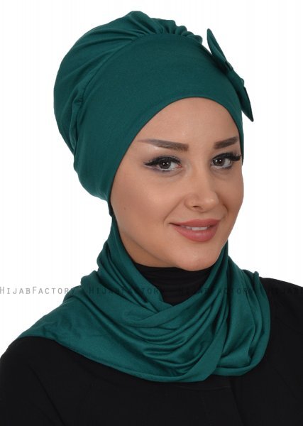 Bianca - Dunkelgrün Baumwolle Turban