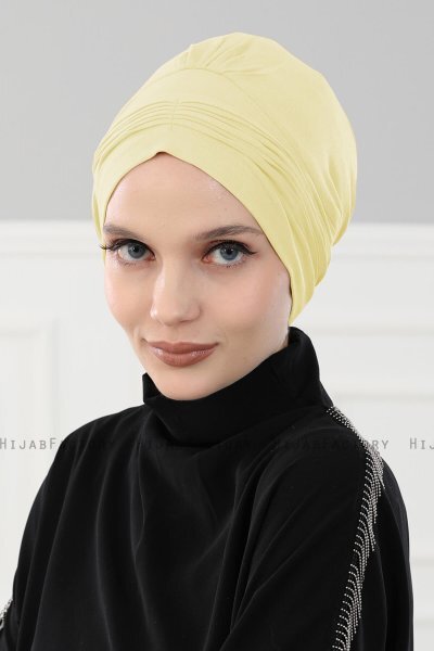 Linda - Gelb Baumwolle Turban - Ayse Turban
