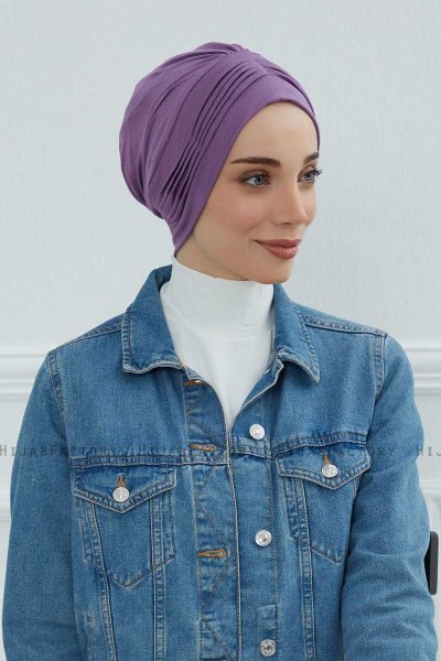 Linda - Violet Baumwolle Turban