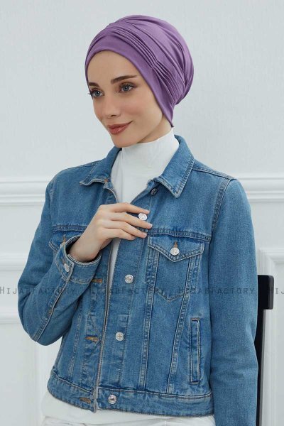 Linda - Violet Baumwolle Turban