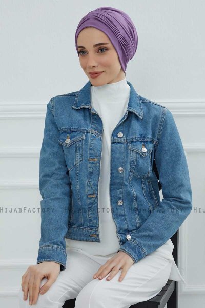 Linda - Violet Baumwolle Turban
