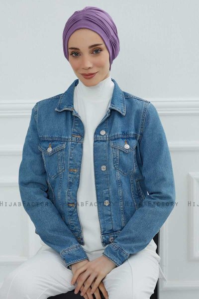 Linda - Violet Baumwolle Turban