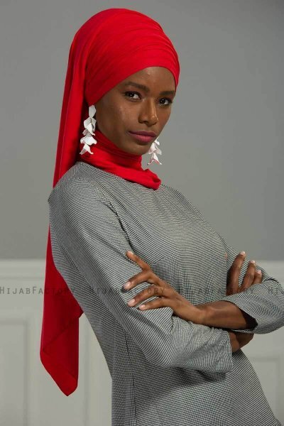 Rebecca - Rot Baumwolle Turban - Ayse Turban