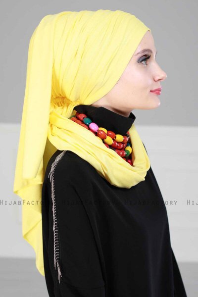 Rebecca - Gelb Baumwolle Turban - Ayse Turban