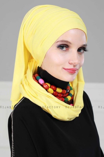 Rebecca - Gelb Baumwolle Turban - Ayse Turban