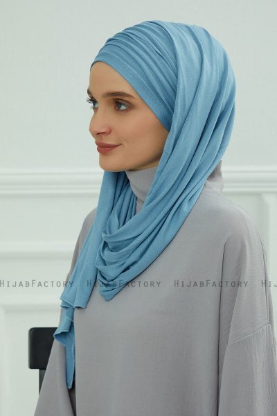 Rebecca - Sky Blue Baumwolle Turban