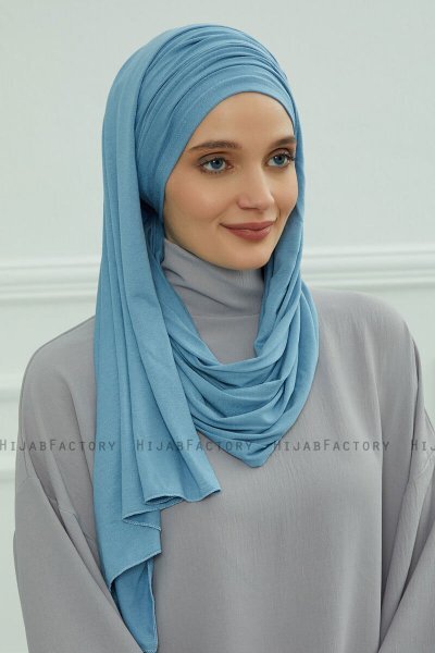 Rebecca - Sky Blue Baumwolle Turban