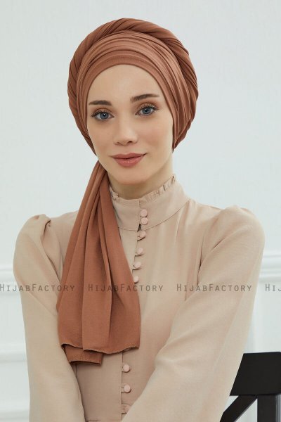 Rebecca - Caramel Baumwolle Turban