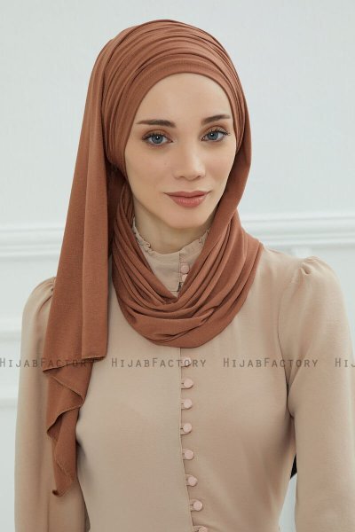 Rebecca - Caramel Baumwolle Turban