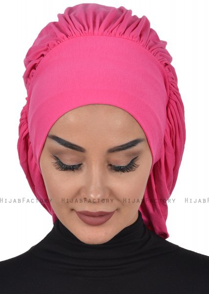 Isabella - Fuchsie Baumwolle Turban - Ayse Turban