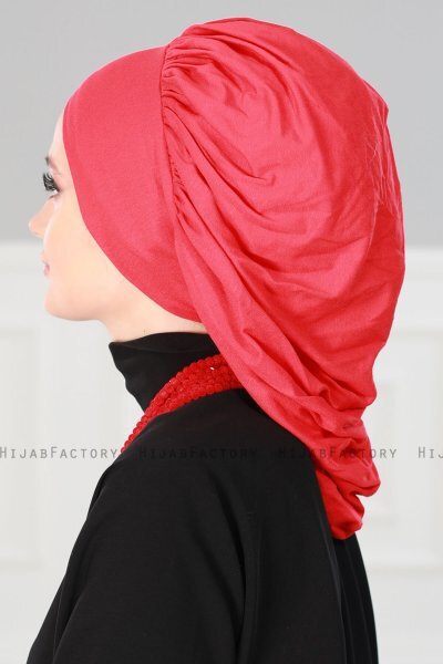 Isabella - Rot Baumwolle Turban - Ayse Turban