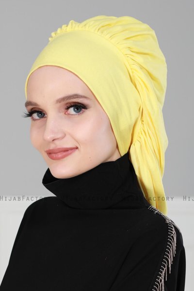 Isabella - Gelb Baumwolle Turban - Ayse Turban