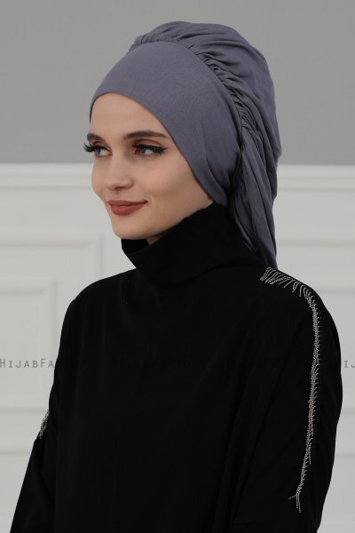 Isabella - Grau Baumwolle Turban - Ayse Turban