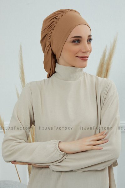 Isabella - Hellbraun Baumwolle Turban