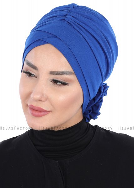 Elisabeth - Blau Baumwolle Turban