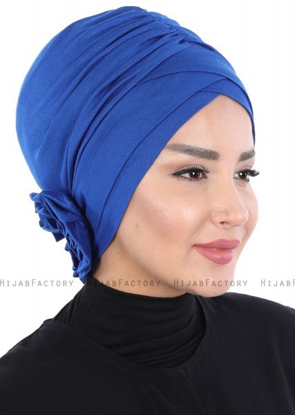Elisabeth - Blau Baumwolle Turban