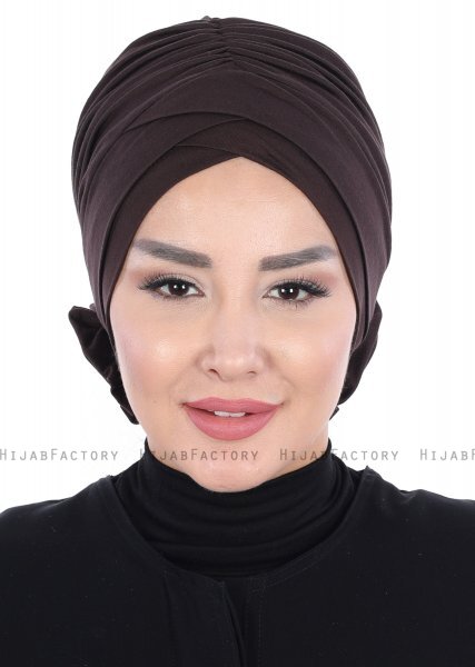 Elisabeth - Braun Baumwolle Turban