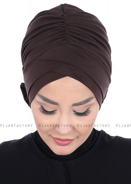 Elisabeth - Braun Baumwolle Turban