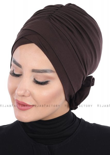 Elisabeth - Braun Baumwolle Turban