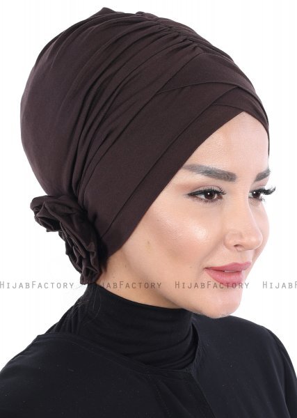 Elisabeth - Braun Baumwolle Turban
