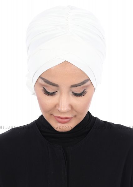 Elisabeth - Creme Baumwolle Turban