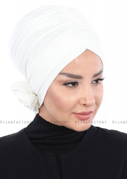 Elisabeth - Creme Baumwolle Turban
