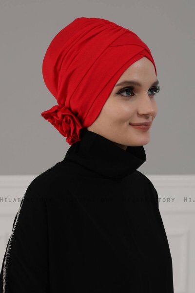 Elisabeth - Rot Baumwolle Turban