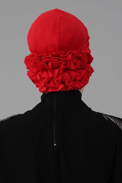 Elisabeth - Rot Baumwolle Turban