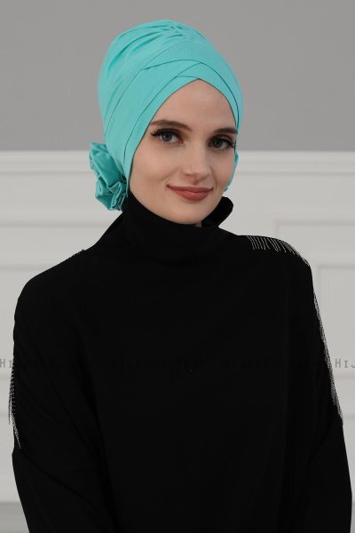 Elisabeth - Türkis Baumwolle Turban