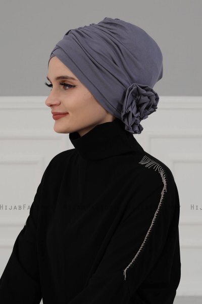 Elisabeth - Grau Baumwolle Turban