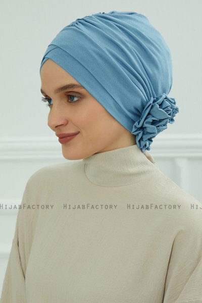 Elisabeth - Sky Blue Baumwolle Turban