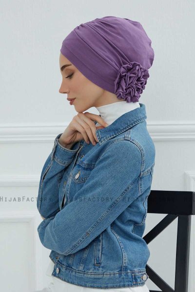 Elisabeth - Violet Baumwolle Turban