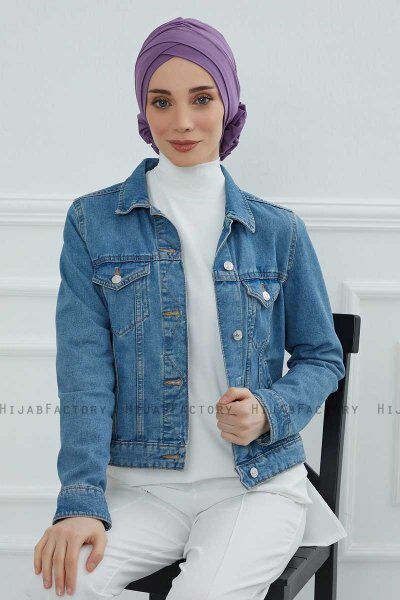 Elisabeth - Violet Baumwolle Turban