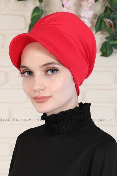 Sandra - Rot Baumwolle Turban - Ayse Turban