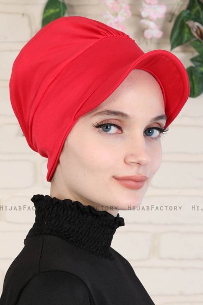 Sandra - Rot Baumwolle Turban - Ayse Turban