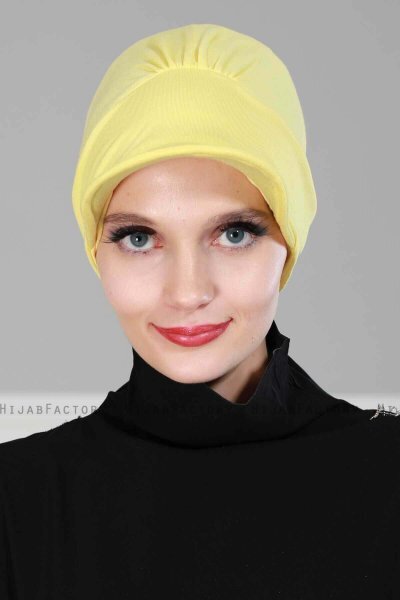 Sandra - Gelb Baumwolle Turban - Ayse Turban
