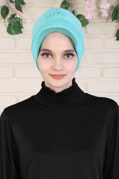 Sandra - Türkis Baumwolle Turban - Ayse Turban