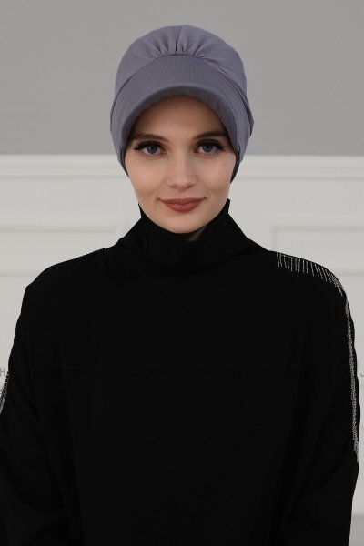 Sandra - Grau Baumwolle Turban - Ayse Turban