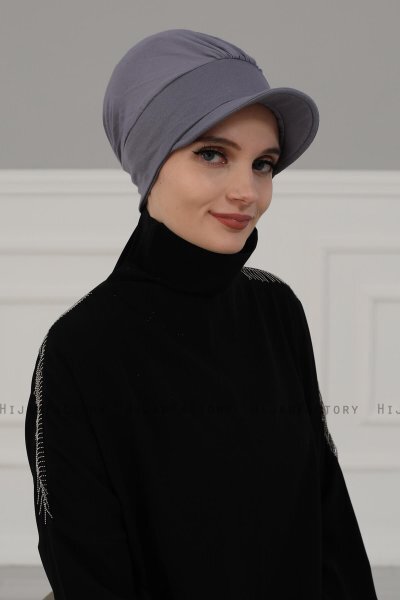 Sandra - Grau Baumwolle Turban - Ayse Turban